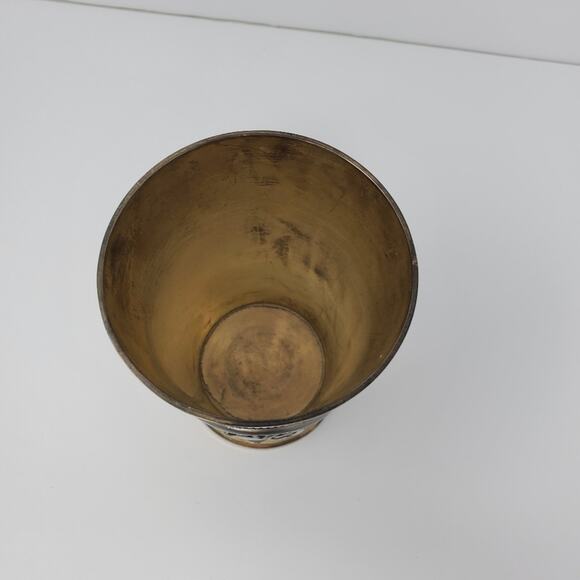 Disney Silverplate Metal Tumbler Goblet Vase Winnie Poo Piglet 6" Collectible - Picture 4 of 5